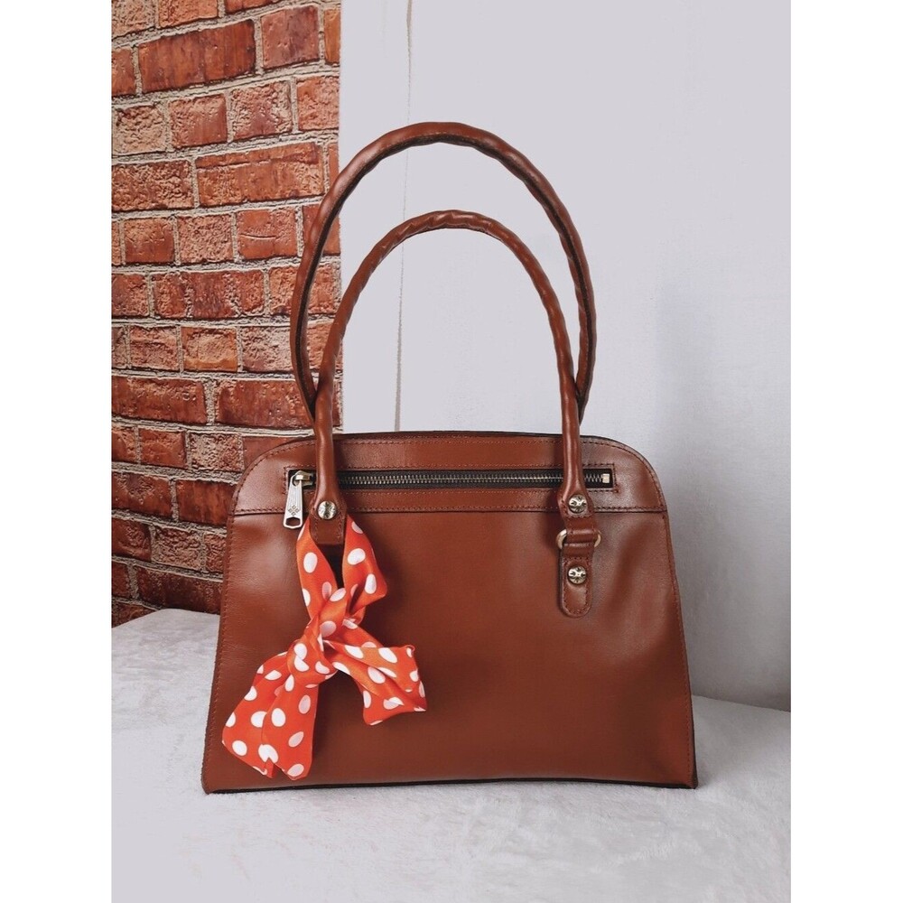 Patricia Nash Brown Genuine Leather Shoulder Bag